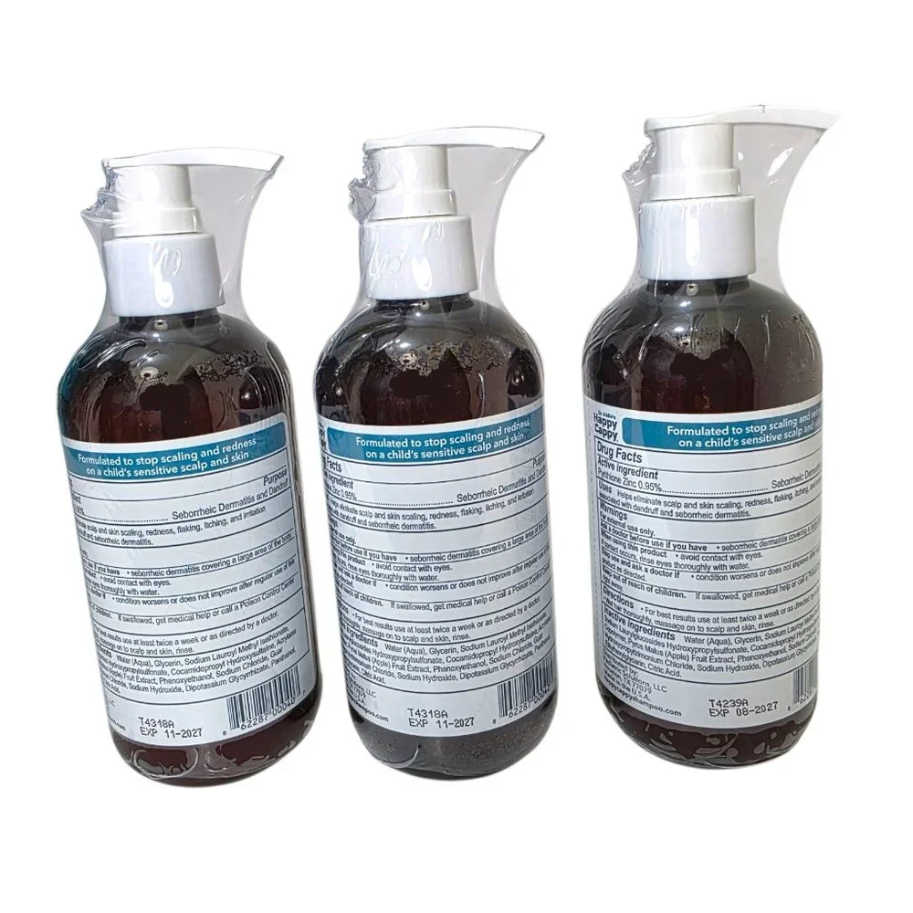 Dr. Eddie’s Happy Cappy Medicated Shampoo (3 x 8oz) for Children Treats Dandruff